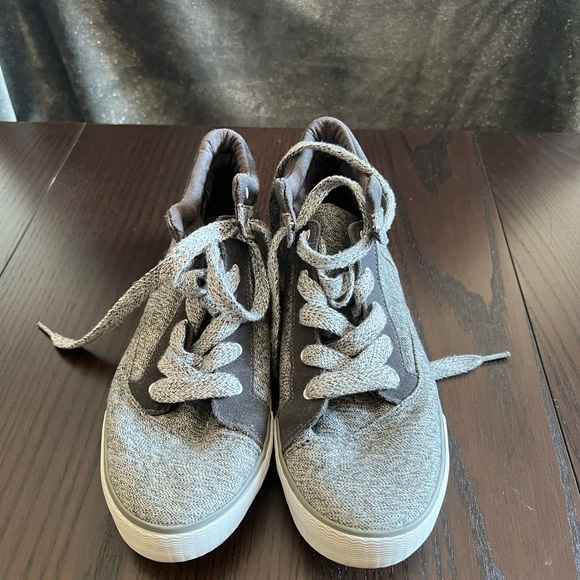 Toms Mid Top Gray and White Cloth Shoe W9 - Picture 2 of 10